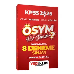 Yediiklim 2025 KPSS ÖSYM Ne Sorar Çözümlü 8 Fasikül Deneme Sınavı