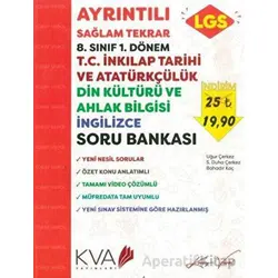 8. Sınıf LGS 1. Dönem İnkılap Din Kültürü İngilizce Ayrıntılı Sağlam Tekrar Soru Bankası KVA