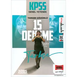 2025 KPSS Türkçe Çözümlü 15 Deneme Yargı Yayınevi