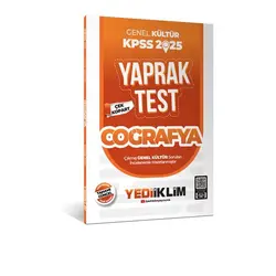 Yediiklim 2025 KPSS Genel Kültür Coğrafya Çek Kopart Yaprak Test