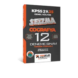 Yediiklim 2025 KPSS Atölye Serisi Coğrafya Seizma Çözümlü 12 Deneme Sınavı