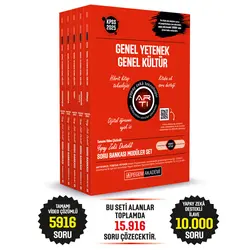 Pegem 2025 KPSS Genel Yetenek Genel Kültür Tamamı Çözümlü Soru Bankası Seti - (5 Kitap)