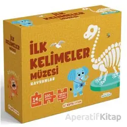 İlk Kelimeler Müzesi - Hayvanlar (İngilizce Destekli Kitap ve Yapboz Seti) - Kolektif - Bi Kutu Oyun