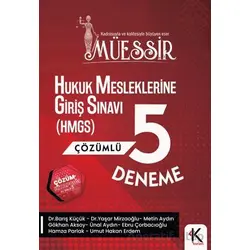 Müessir Hukuk Mesleklerine Giriş Sınavına (HMGS) Çözümlü 5 Deneme - Umut Hakan Erdem - Kuram Kitap