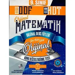 9. Sınıf Matematik ODF KDT Orijinal Ders Föyleri Konu Değerlendirme Testleri Orjinal Yayınları