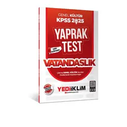 Yediiklim 2025 KPSS Genel Kültür Vatandaşlık Çek Kopart Yaprak Test