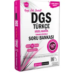 2025 DGS Türkçe Sözel Mantık Tamamı Çözümlü Soru Bankası - Kolektif - Pegem Akademi Yayıncılık