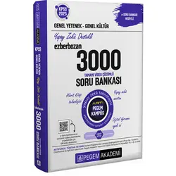 Pegem 2025 KPSS Genel Yetenek Genel Kültür Ezberbozan 3000 Çözümlü Soru Bankası