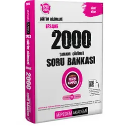 Pegem 2025 KPSS Eğitim Bilimleri Çözümlü Efsane 2000 Soru Bankası