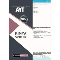 AYT Kimya Yaprak Test - Kolektif - Pegem Akademi Yayıncılık