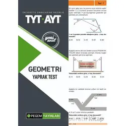 TYT-AYT Geometri Yaprak Test - Kolektif - Pegem Akademi Yayıncılık