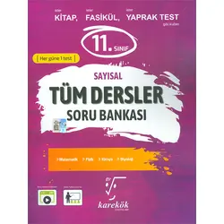 11.Sınıf Tüm Dersler Soru Bankası Sayısal Karekök Yayınları