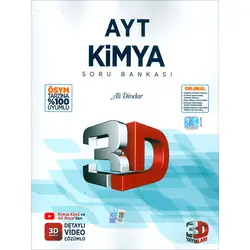 AYT 3D Kimya Tamamı Video Çözümlü Soru Bankası 3D Yayınları