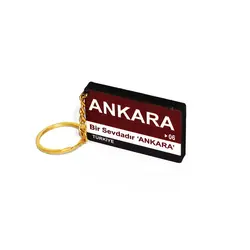 Ankara (06) Ahşap Anahtarlık