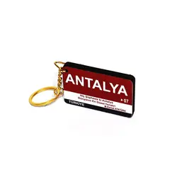 Antalya (07) Ahşap Anahtarlık