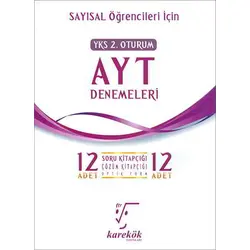 YKS 2. Oturum AYT Denemeleri - Karekök Yayıncılık