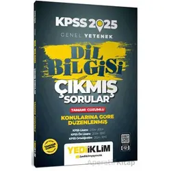 Yediiklim 2025 Genel Yetenek Dil Bilgisi Çözümlü Çıkmış Sorular