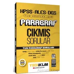 Yediiklim 2025 KPSS ALES DGS Tüm Adaylar İçin Paragraf PDF Çözümlü Çıkmış Sorular