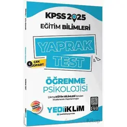 Yediiklim Yayınları 2025 KPSS Eğitim Bilimleri Öğrenme Psikolojisi Çek Kopart Yaprak Test