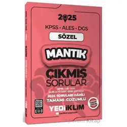 Yediiklim Yayınları 2025 KPSS ALES DGS Sözel Mantık Çıkmış Sorular ve Çözümleri