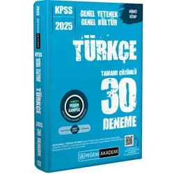 Pegem 2025 KPSS Türkçe Tamamı Çözümlü 30 Deneme