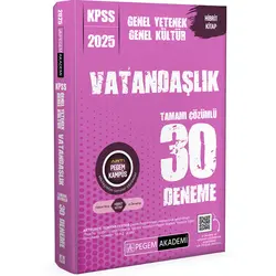 Pegem 2025 KPSS Vatandaşlık Tamamı Çözümlü 30 Deneme