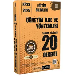 Pegem 2025 KPSS Öğretim İlke ve Yöntemleri Tamamı Çözümlü 20 Deneme
