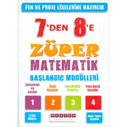 7 den 8 e Züper Matematik Başlangıç Modülleri Platon Yayıncılık