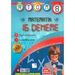 8. Sınıf LGS ATOM Matematik 16 Deneme Yeni Nesil Hiper Zeka Yayınları