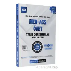 2025 MEB-AGS-ÖABT Tarih Öğretmenliği Konu Anlatımlı - Kolektif - Pegem Akademi Yayıncılık