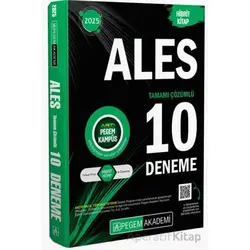 2025 ALES Tamamı Çözümlü 10 Deneme - Kollektif - Pegem Akademi Yayıncılık