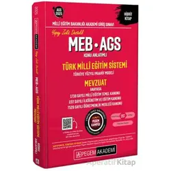 2025 MEB-AGS Konu Anlatımlı Türk Milli Eğitim Sistemi-Mevzuat - Kollektif - Pegem Akademi Yayıncılık