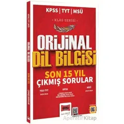 Yargı Yayınları 2025 KPSS TYT MSÜ Klas Serisi Orijinal Dil Bilgisi Son 15 Yıl Çıkmış Sorular