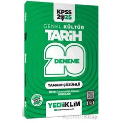 Yediiklim 2025 KPSS Tarih Tamamı Çözümlü 20 Deneme