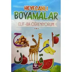 Heyecanlı Boyamalar Elif-Ba Öğreniyorum - Burak Çakmak - Menekşe Kitap