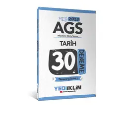 Yediiklim Yayınları 2025 MEB AGS Tarih Tamamı Çözümlü 30 Deneme