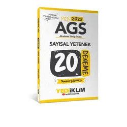 Yediiklim Yayınları 2025 MEB AGS Sayısal Yetenek Tamamı Çözümlü 20 Deneme