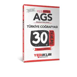 Yediiklim Yayınları 2025 MEB AGS Türkiye Coğrafyası Tamamı Çözümlü 30 Deneme