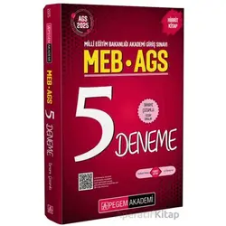 2025 MEB-AGS Tamamı Çözümlü 5 Deneme - Kollektif - Pegem Akademi Yayıncılık