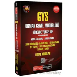 2025 GYS Orman Genel Müdürlüğü Görevde Yükselme Sınavlarına Hazırlık Konu Anlatımlı Soru Bankası - O