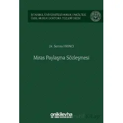 Miras Paylaşma Sözleşmesi - Semra Fırıncı - On İki Levha Yayınları