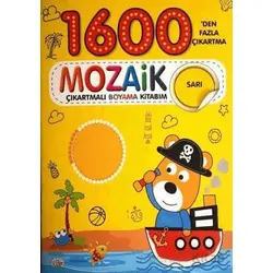 Mozaik Çıkartmalı Boyama Kitabı Sarı 1600den Fazla Çıkartma - Kolektif - 0-6 Yaş Yayınları