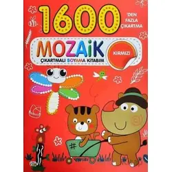 Mozaik Çıkartmalı Boyama Kitabı Kırmızı 1600den Fazla Çıkartma - Kolektif - 0-6 Yaş Yayınları