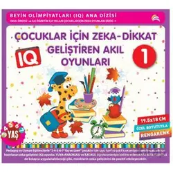 Çocuklar İçin Zeka - Dikkat Geliştiren Akıl Oyunları 1 (3-4-5-6-7 Yaş ve Üzeri)