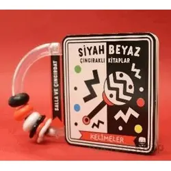 Siyah Beyaz Çıngıraklı Kitaplar Kelimeler - Kolektif - Uçan Fil Yayınları