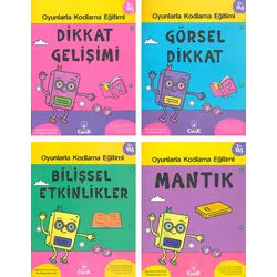 5+ Yaş Oyunlarla Kodlama Eğitimi (4 Kitap) Floki Çocuk