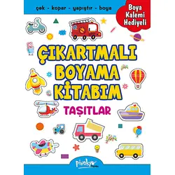 Çıkartmalı Boyama Taşıtlar - Buçe Dayı - Pinokyo Yayınları
