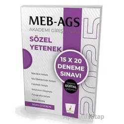 MEB - AGS Hazırlık Sözel Yetenek 15x20 Tamamı Dijital Çözümlü Deneme Sınavı