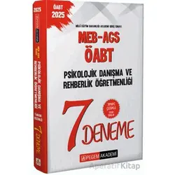 2025 MEB-AGS-ÖABT Psikolojik Danışma Ve Rehberlik Öğretmenliği Tamamı Çözümlü 7 Deneme