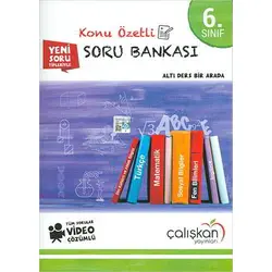 Çalışkan 6.Sınıf Tüm Dersler Konu Özetli Video Çözümlü Soru Bankası